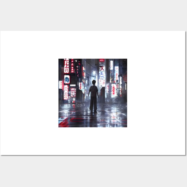 Tokyo Neon - Night Scenario - Anime Hero Wall Art by Trendy-Now